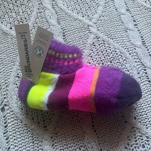 Fuzzy warm grippy socks fluffy thick winter knit knitted rainbow grip